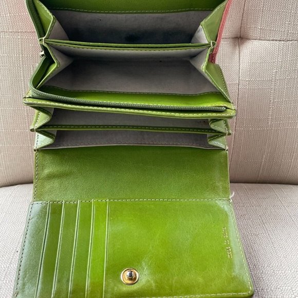 Kate Spade Women Wallet Pink/Green Leather Clutch Wrislet Card holder Purse - Picture 10 of 12